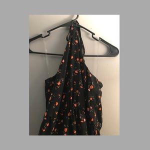 Black floral maxi dress